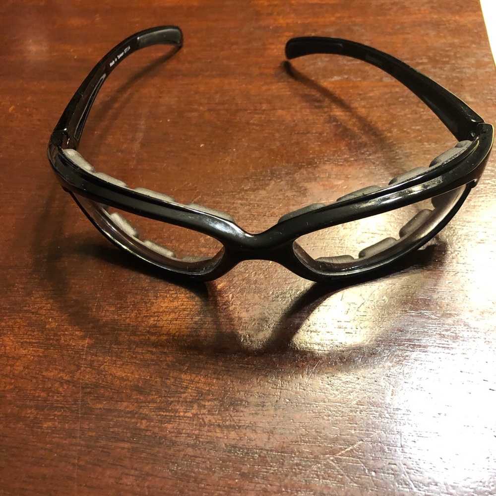 Zan, Texas sunglasses with foam matte black frame clear lens- eztxoolc